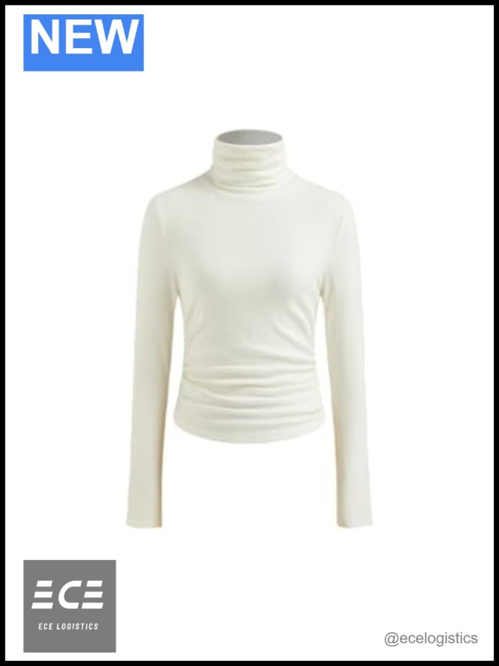 Turtleneck Thermal Long Sleeve Top Slim Fit Fall Winter Blouse